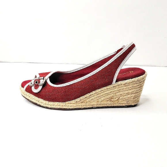 Naturalizer Sherene wedge espadrille sandals. Dark red/maroon. 7.5 M - Picture 7 of 12